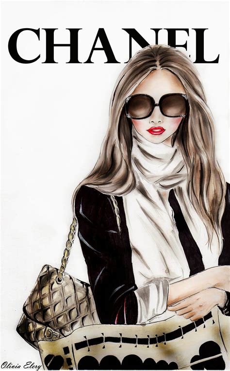 illustration chanel|Chanel fashion illustration.